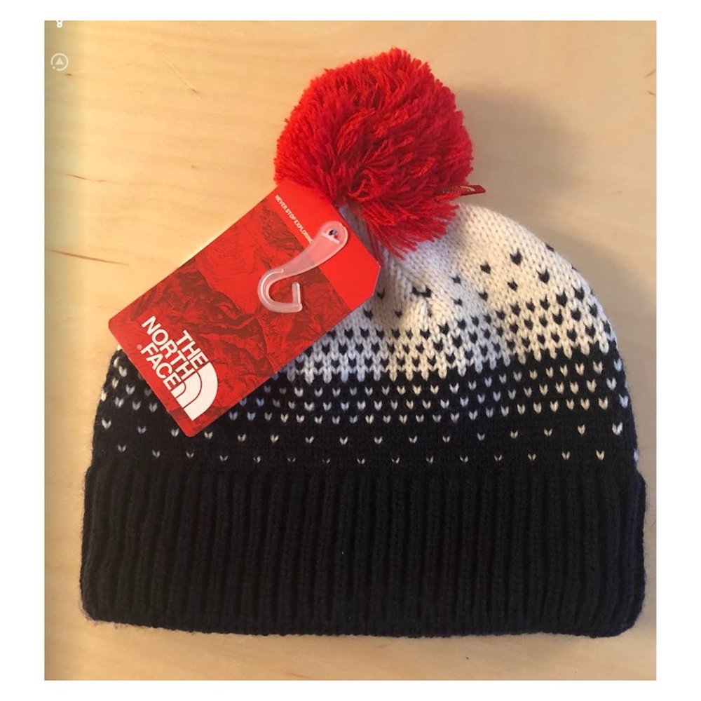 NWT - The North Face Kid's Pom Pom Beanie Hat
